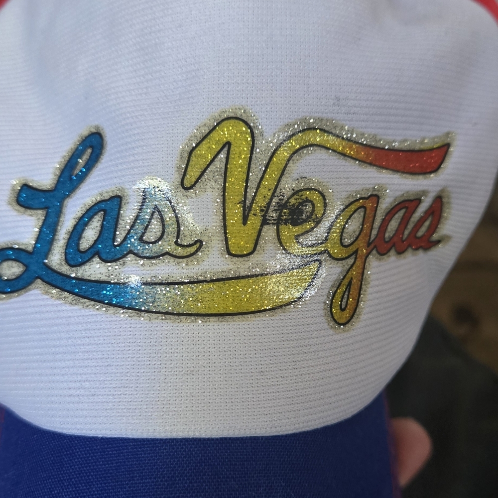 Las Vegas Blue and White 70's Vintage Collectible Snap Back Ball Cap - Picture 3 of 6